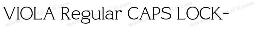 VIOLA Regular CAPS LOCK字体转换